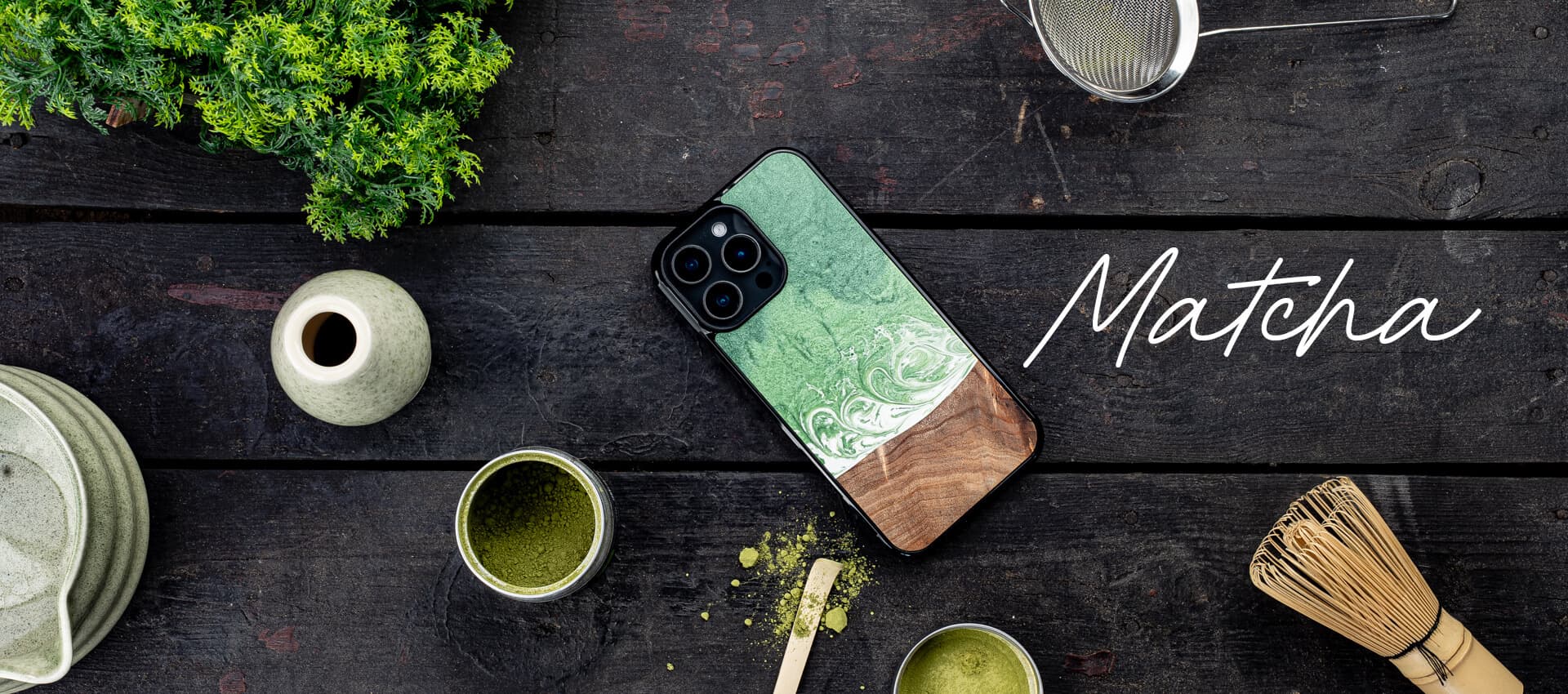 Matcha kryt na iPhone — nová kolekce Holzworx